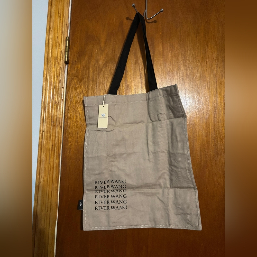 River Wang Beige Open Tote Bag - Picture 2 of 4